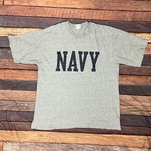 Navy Midshipmen Naval VTG Military Gray Mens Tshirt Graphic Uniform